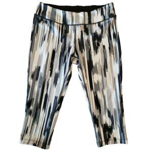 Jillian Michaels Athletic Leggings Womens S Impact Compression Capri Yoga Gray